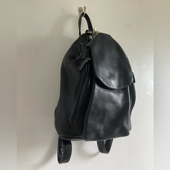 Tignanello Leather Backpack with Silver tone Hardware 90s Y2K Small main image 10
